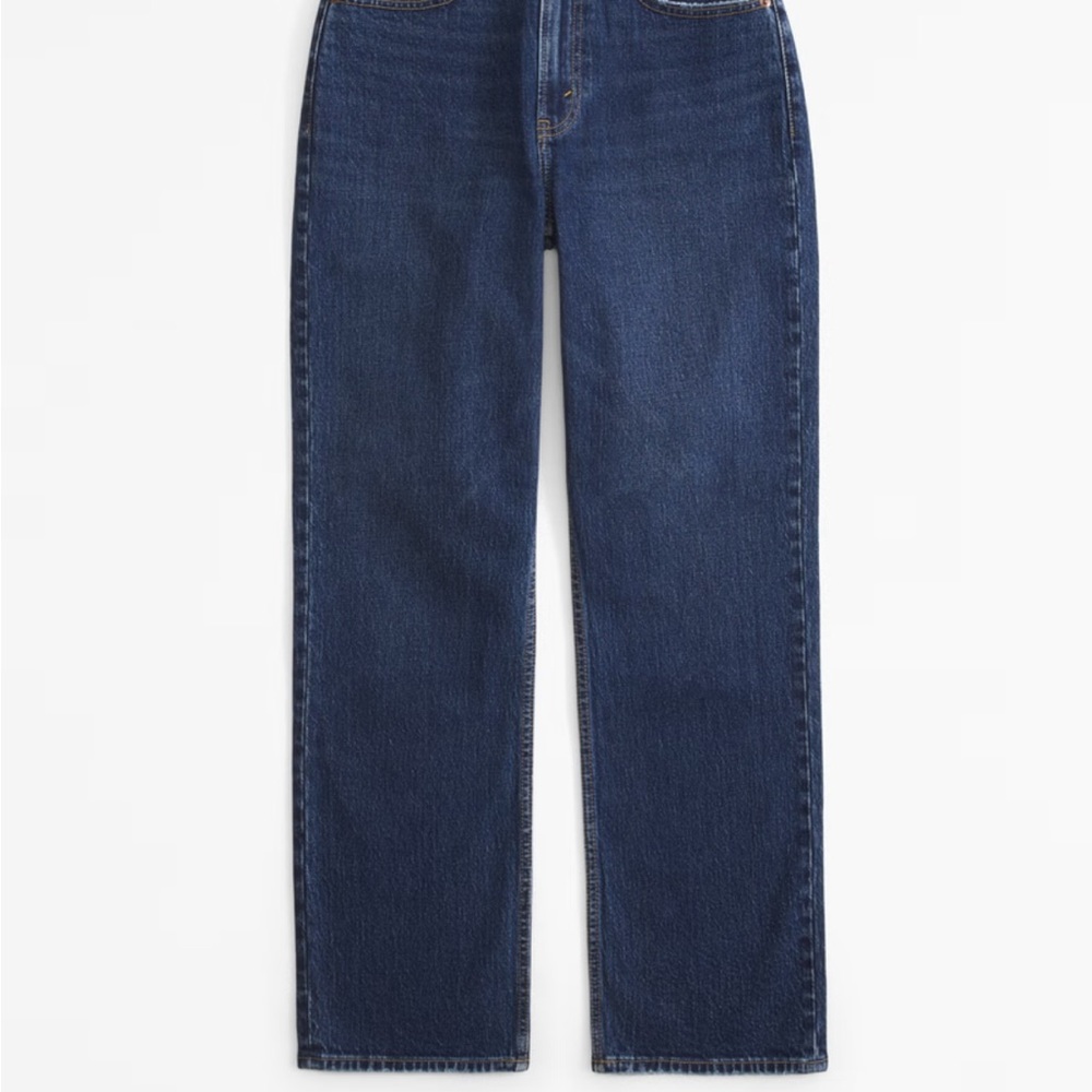 Abercrombie Vintage Straight Curve Love Dark Wash Jeans